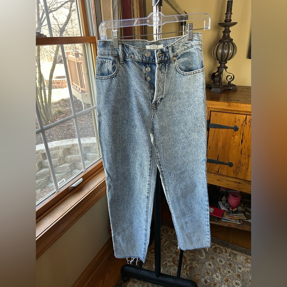 Pacsun acid wash high rise straight jeans 24